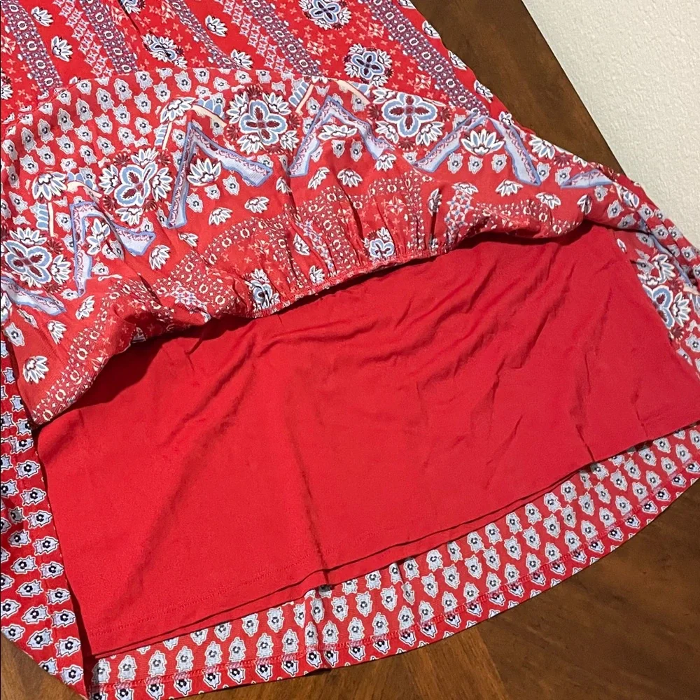 Style & Co. Red and Blue Patterned Dress - Picture 6 of 7